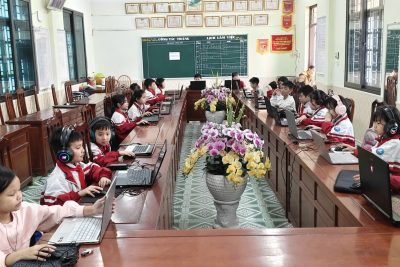 TRƯỜNG TIỂU HỌC NHẬT TÂN RỘN RÀNG KHÍ THẾ CUỘC THI OLYMPIC TIẾNG ANH (IOE) CẤP TỈNH