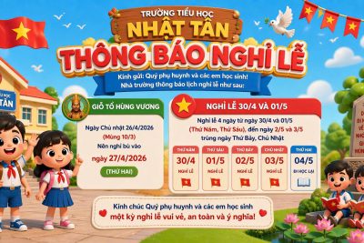 THÔNG BÁO LỊCH NGHỈ LỄ GIỖ TỔ HÙNG VƯƠNG VÀ 30/4 – 1/5