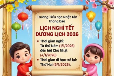 Thông báo lịch nghỉ tết dương lịch 2026